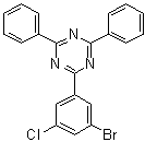 structure of CAS# 1073062-42-6, 2-(3-溴-5-氯苯基)-4,6-二苯基-1,3,5-三嗪