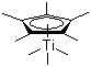 三甲基(五甲基环戊二烯)钛分子结构 (CAS 107333-47-1)