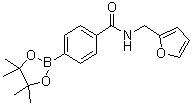N-(呋喃-2-基甲基)-4-(4,4,5,5-四甲基-1,3,2-二氧硼杂环戊烷-2-基)苯甲酰胺分子结构 (CAS 1073353-59-9)