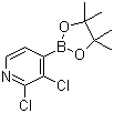 2,3-二氯吡啶-4-硼酸频哪醇酯分子结构 (CAS 1073353-78-2)