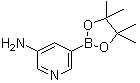 5-氨基吡啶-3-硼酸频哪醇酯分子结构 (CAS 1073354-99-0)
