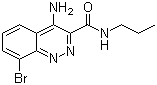 4-氨基-8-溴-N-丙基-3-噌啉甲酰胺分子结构 (CAS 107346-32-7)