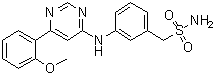 3-[[6-(2-甲氧基苯基)-4-嘧啶基]氨基]苯甲磺酰胺分子结构 (CAS 1073485-20-7)