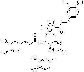 1,3,5-三咖啡酰奎宁酸分子结构 (CAS 1073897-80-9)