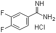 3,4-二氟苯甲脒盐酸盐分子结构 (CAS 107392-33-6)