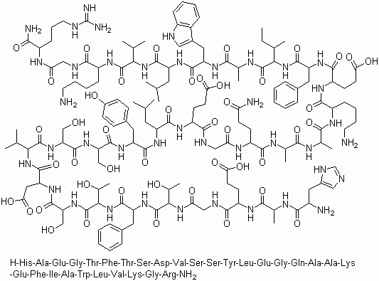 醋酸人胰高血糖素样肽-GLP-1(7-36)分子结构 (CAS 107444-51-9)