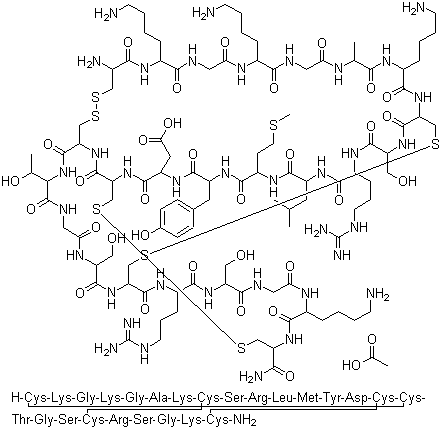 醋酸齐考诺肽分子结构 (CAS 107452-89-1)