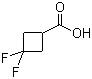 structure of CAS# 107496-54-8, 3,3-二氟环丁烷羧酸