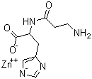 L-肌肽锌分子结构 (CAS 107667-60-7)