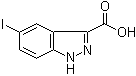 structure of CAS# 1077-97-0, 5-碘吲唑-3-甲酸