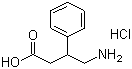 structure of CAS# 1078-21-3, 4-Amino-3-phenylbutyric acid hydrochloride