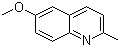 6-甲氧基-2-甲基喹啉分子结构 (CAS 1078-28-0)