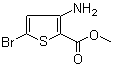 structure of CAS# 107818-55-3, Methyl 3-amino-5-bromothiophene-2-carboxylate