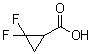 2,2-二氟环丙烷羧酸分子结构 (CAS 107873-03-0)