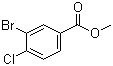 3-溴-4-氯苯甲酸甲酯分子结构 (CAS 107947-17-1)