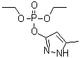 CAS # 108-34-9, Pyrazoxon, Diethyl 3-methyl-5-pyrazolyl phosphate, G 24483, O,O-Diethyl O-(3-methyl-5-pyrazolyl) phosphate, O,O-Diethyl O-(3-methyl-5-pyrazolyl) phosphate, Pyrazoxon, Pyrazoxone