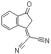 structure of CAS# 1080-74-6, 2-(2,3-二氢-3-氧代-1H-茚-1-亚基)丙二腈