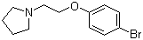structure of CAS# 1081-73-8, N-[2-(4-Bromophenoxy)ethyl]pyrrolidine