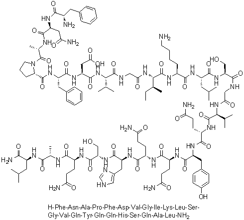 Obestatin (human)分子结构 (CAS 1081110-72-6)