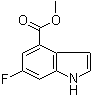structure of CAS# 1082040-43-4, 6-Fluoro-1H-indole-4-carboxylic acid methyl ester