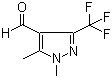 structure of CAS# 1082065-80-2, 1,5-Dimethyl-3-(trifluoromethyl)-1H-pyrazole-4-carbaldehyde