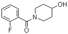 (2-氟苯基)(4-羟基-1-哌啶基)甲酮分子结构 (CAS 1082804-68-9)