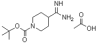 4-(Aminoiminomethyl)-1-piperidinecarboxylic acid 1,1-dimethylethyl ester acetate (1:1) molecular structure (CAS 1082950-23-9)