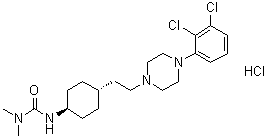 卡利拉嗪盐酸盐分子结构 (CAS 1083076-69-0)