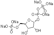 alpha-D-呋喃核糖 5'-(磷酸二氢酯) 1-(三氢连二磷酸酯)五钠盐分子结构 (CAS 108321-05-7)