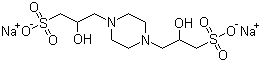 structure of CAS# 108321-07-9, 哌嗪-N,N'-双(2-羟基丙烷磺酸)二钠盐