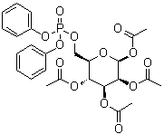 structure of CAS# 108321-48-8, beta-D-吡喃甘露糖 1,2,3,4-四乙酸酯 6-(二苯基磷酸酯)