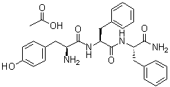 structure of CAS# 108322-09-4, L-酪氨酰-L-苯丙氨酰-L-苯丙氨酰胺单乙酸盐