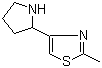 structure of CAS# 1083368-78-8, 2-甲基-4-(2-吡咯烷基)噻唑