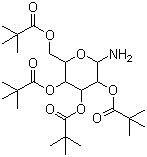 structure of CAS# 108342-87-6, 2,3,4,6-四-O-叔戊酰基-beta-D-吡喃半乳糖胺