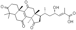 (23S,24E)-23-羟基-3,7,11,15-四氧代-羊毛甾-8,24-二烯-26-酸分子结构 (CAS 1085273-49-9)