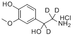 外消旋异丙肾上腺素-d3盐酸盐分子结构 (CAS 1085333-97-6)