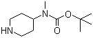 4-N-叔丁氧羰基-4-N-甲基氨基哌啶分子结构 (CAS 108612-54-0)