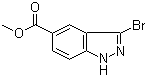 3-溴-1H-吲唑-5-羧酸甲酯分子结构 (CAS 1086391-06-1)