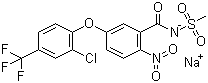 CAS 登录号：108731-70-0, 氟磺胺草醚钠, 5-(2-氯-4-三氟甲基苯氧基)-N-(甲基磺酰)-2-硝基苯甲酰胺钠盐