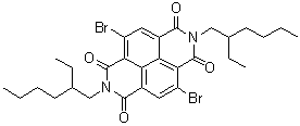 structure of CAS# 1088205-02-0, 4,9-Dibromo-2,7-bis(2-ethylhexyl)benzo[lmn][3,8]phenanthroline-1,3,6,8(2H,7H)-tetrone