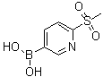 [6-(甲基磺酰基)-3-吡啶基]硼酸分子结构 (CAS 1088496-41-6)
