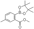 5-甲基-2-(4,4,5,5-四甲基-1,3,2-二氧杂环戊硼烷-2-基)苯甲酸甲酯分子结构 (CAS 1088994-18-6)