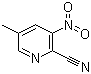 5-甲基-3-硝基吡啶-2-甲腈分子结构 (CAS 1089330-68-6)