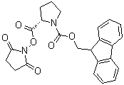 structure of CAS# 109074-94-4, (S)-2-[[(2,5-二氧代-1-吡咯烷基)氧基]羰基]-1-吡咯烷羧酸芴甲基酯