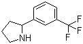 2-(3-三氟甲基苯基)吡咯烷分子结构 (CAS 109086-17-1)