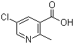5-氯-2-甲基-3-吡啶羧酸分子结构 (CAS 1092286-30-0)