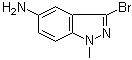 3-溴-1-甲基-1H-吲唑-5-胺分子结构 (CAS 1092351-49-9)