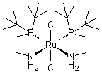 双[2-(二叔丁基膦)乙胺]二氯化钌分子结构 (CAS 1092372-91-2)