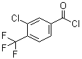 3-氯-4-(三氟甲基)苯甲酰氯分子结构 (CAS 1092460-77-9)