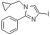1-(环丙基甲基)-4-碘-2-苯基-1H-咪唑分子结构 (CAS 1092533-43-1)